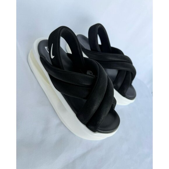 10 WOMEN'S NIKE AIR MAX ISLA SANDAL BLACK WHITE FJ5929-002 SANDALS - Picture 3 of 8